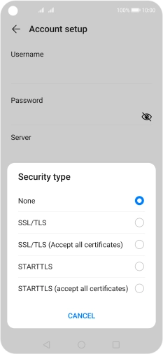 Press None to turn off the function.