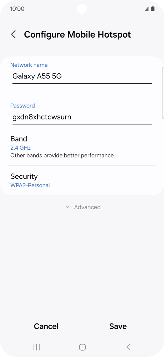 Press the field below 