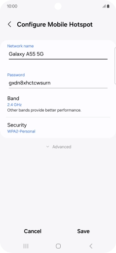 Press the field below 