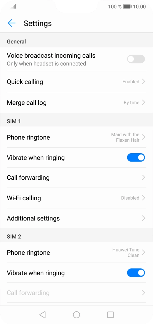 Press Additional settings.