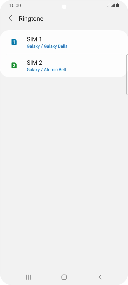 Press the required SIM.