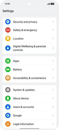 Press Users & accounts.