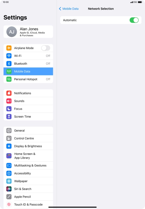 Press the indicator next to 