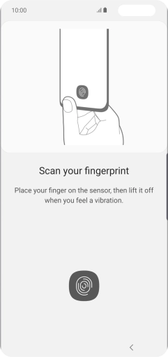 Follow the instructions on the screen to create the phone lock code using your fingerprint.