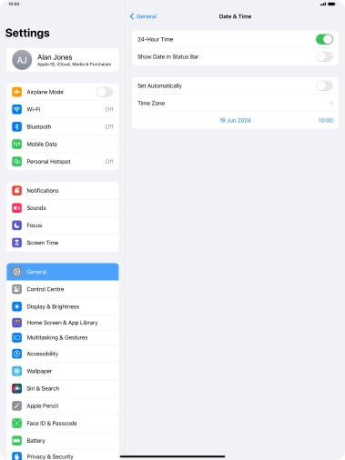 Press the indicator next to 