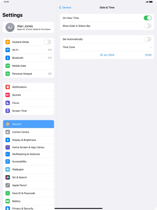 Press the indicator next to 