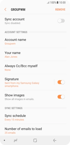 Press the indicator next to 