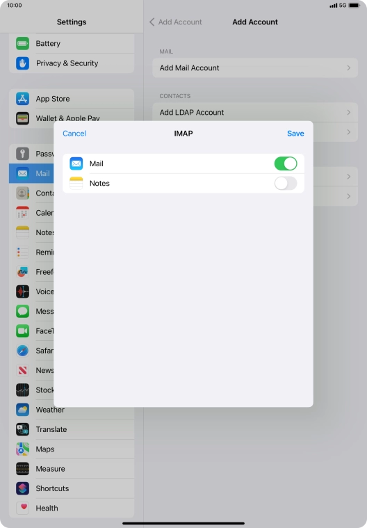 Press Save. Your email account has now been set up. To select more settings for incoming and outgoing server, proceed with the following steps.