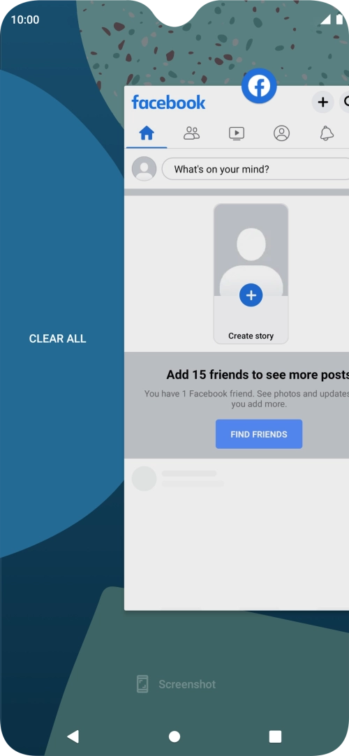 To end one running application, slide your finger upwards on the required application.
