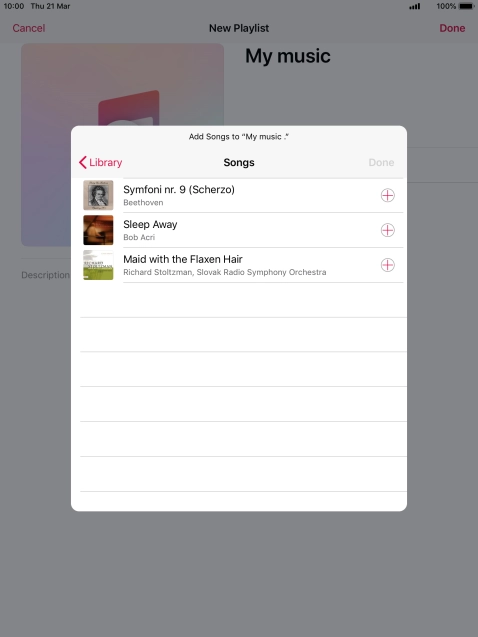 Go to the required category and press the required audio file.