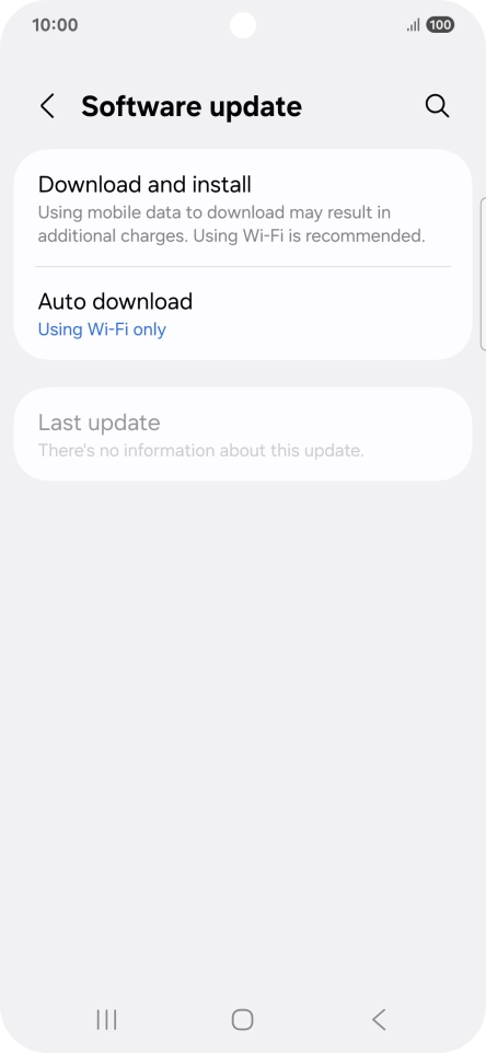 Press Download and install. If a new software version is available, it's displayed. Follow the instructions on the screen to update the phone software.