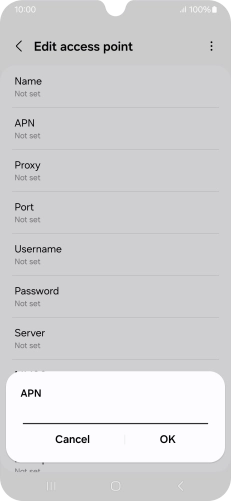 Key in everywhere and press OK.