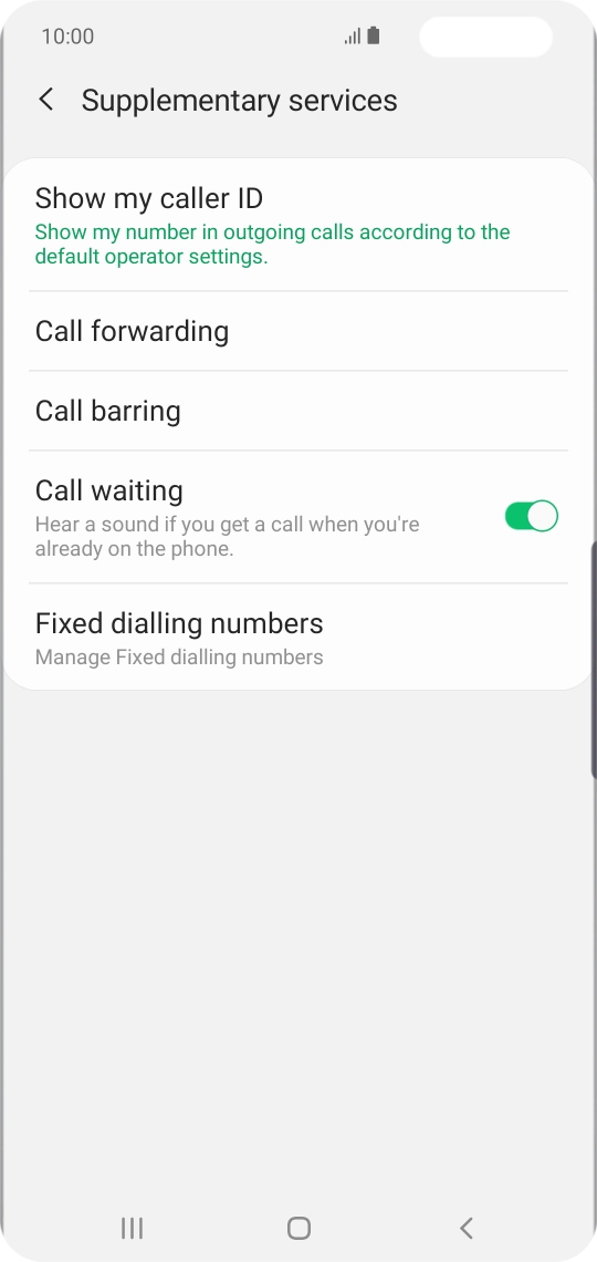 Press Call forwarding.