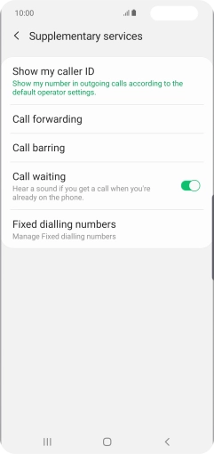 Press Call forwarding.