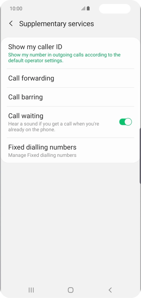 Press Call forwarding.