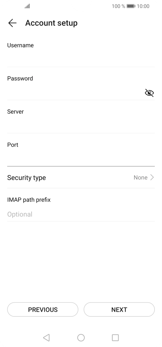 Press Security type.