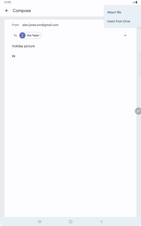 Press Attach file and go to the required folder.