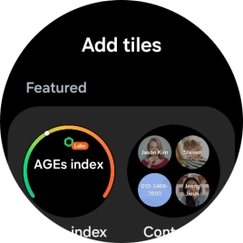 Press the required widget to add it.