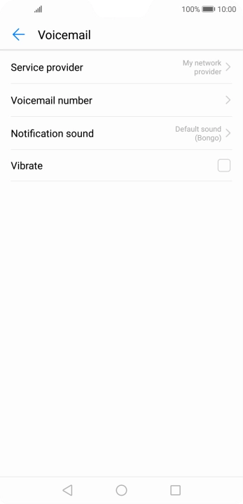 Press Voicemail number.
