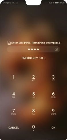 If you're asked to key in your PIN, do so and press OK. The default PIN is 1111.