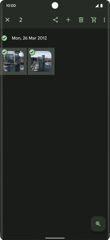 Press the share icon.