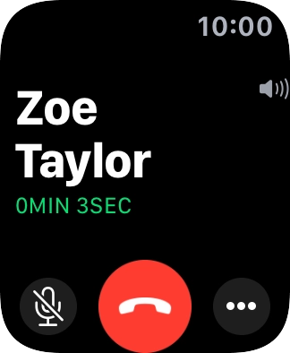 Press the end call icon.