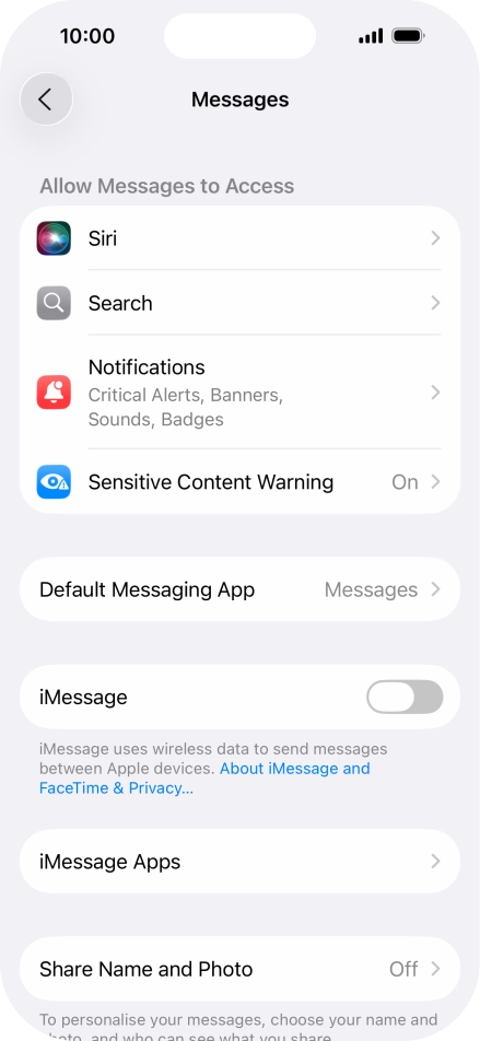 Press the indicator next to 