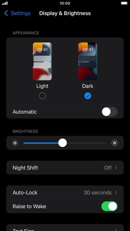 Press the indicator next to 