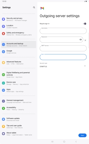 Press the drop down list below 