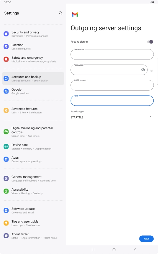 Press the drop down list below 