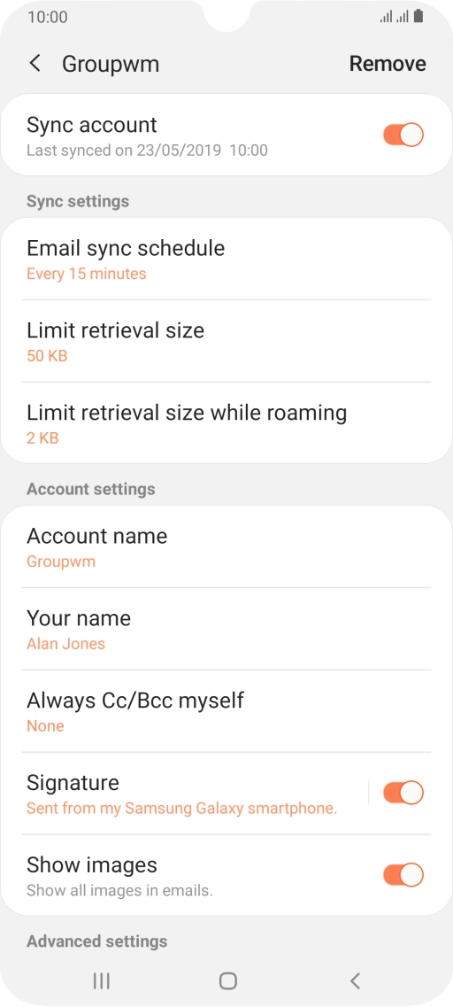 Press the indicator next to 