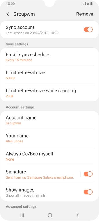 Press the indicator next to 
