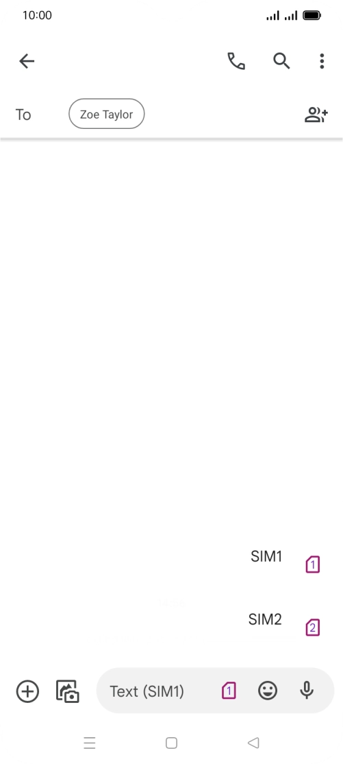 Press the required SIM.