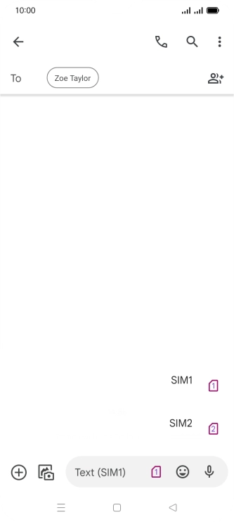 Press the required SIM.