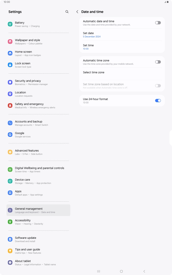 Press the indicator next to 
