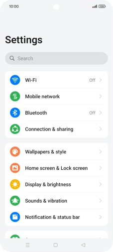 Press Connection & sharing.
