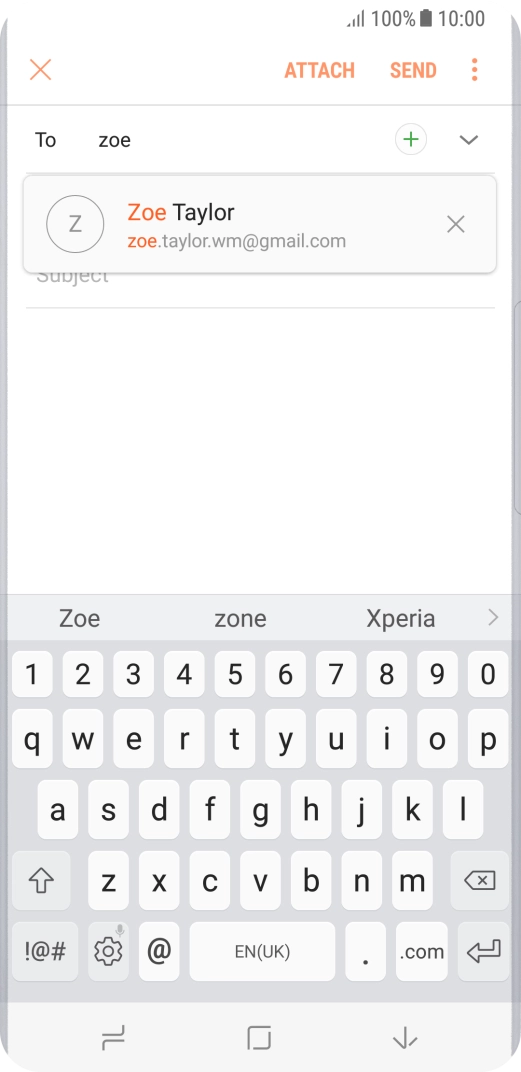 Press the required contact.