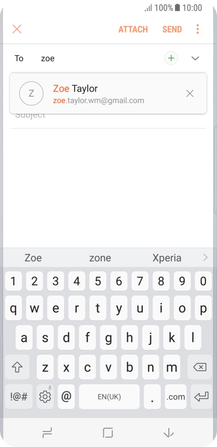 Press the required contact.
