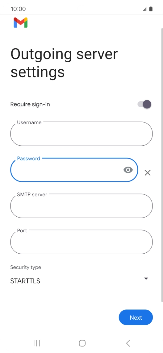 Press the field below 