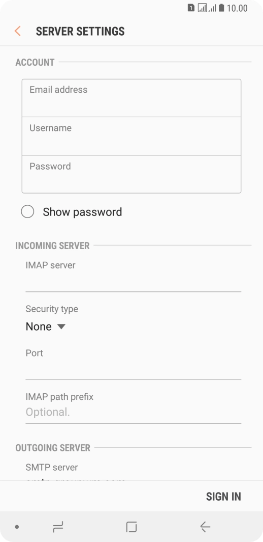 Press the field below 