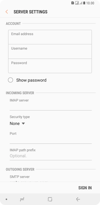 Press the field below 
