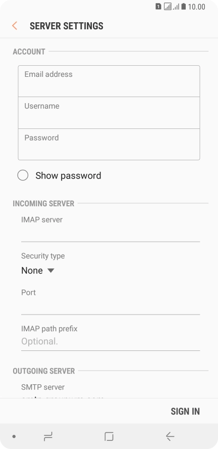 Press the field below 