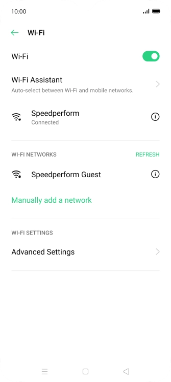 Press the Home key to return to the home screen.