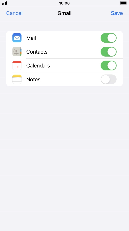 If this screen is displayed, you email account has been recognised and set up automatically. Follow the instructions on the screen to key in more information and finish setting up your phone.