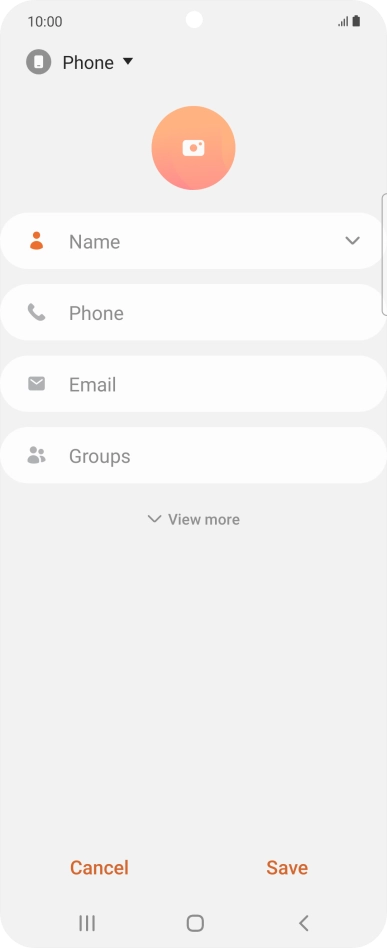 Press the address book drop down list.