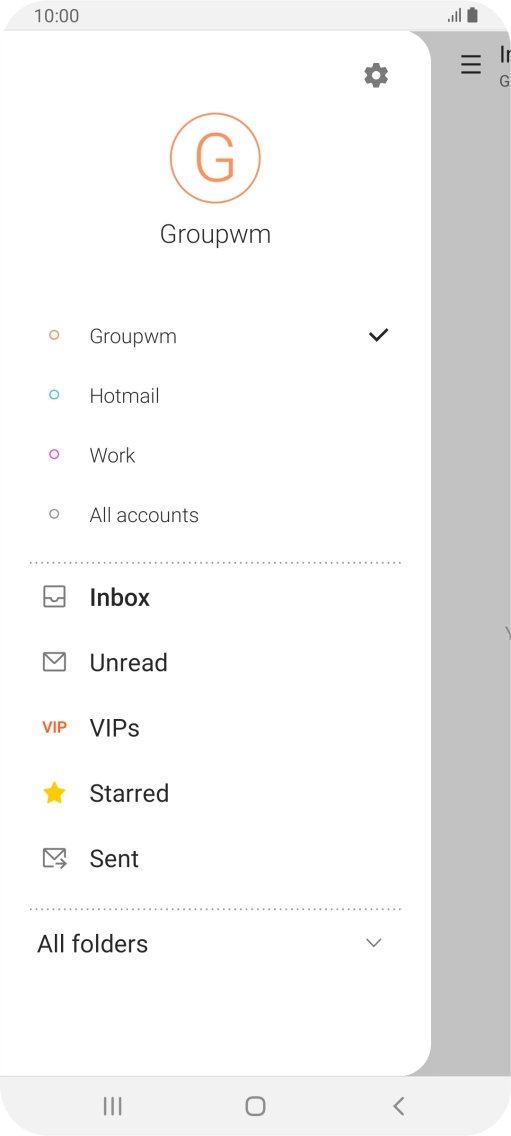 Press the settings icon.