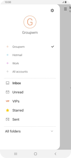 Press the settings icon.