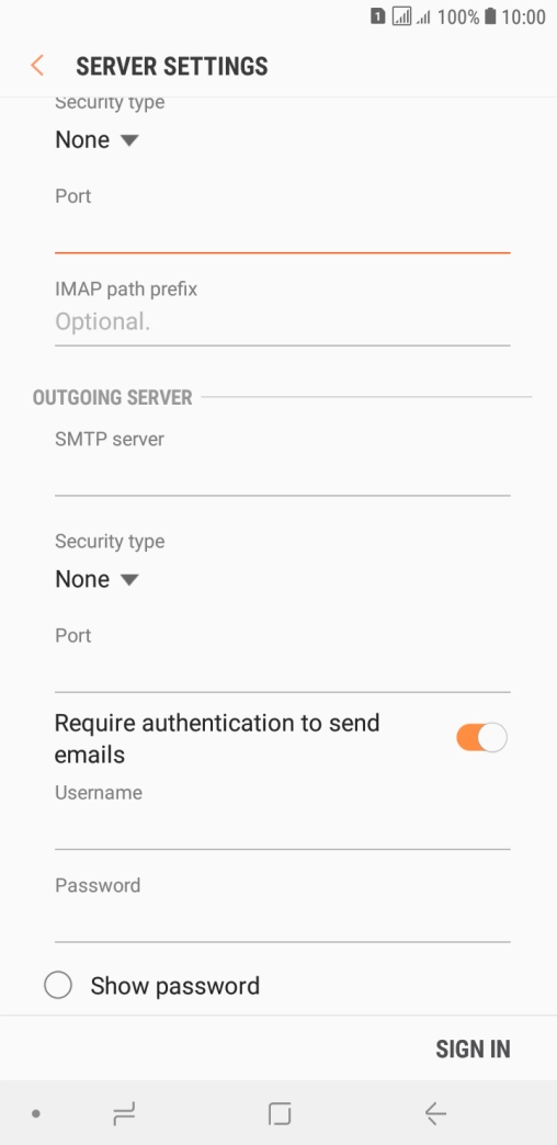 Press the field below 