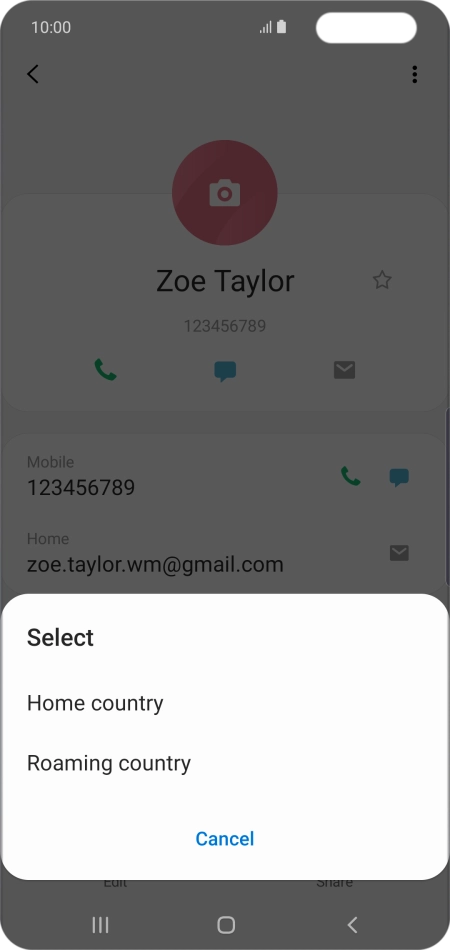 Press the required setting.
