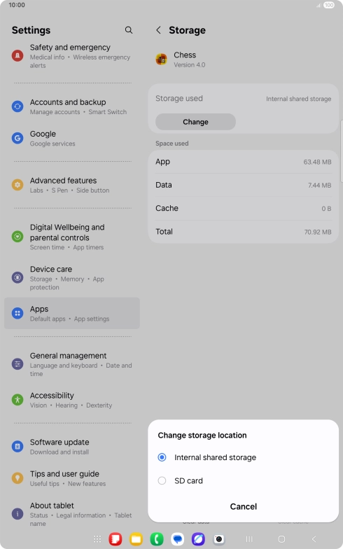 Press the name of the memory card.